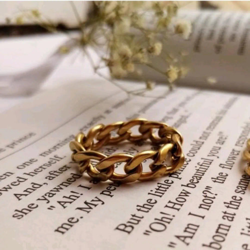 انگشتر کارتیر استیل طلایی (ویولت گالری) کد 2806
